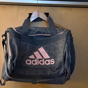 Adidas Women's Charcoal and Light Pink Travel Bag